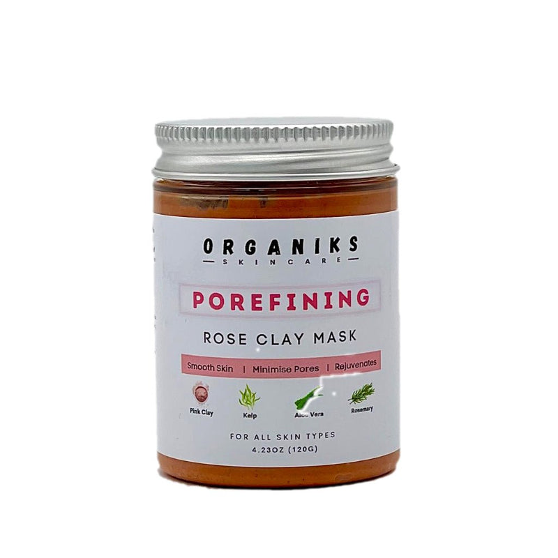 Organiks Porefining Rose Pink Clay Mask 120g, Organiks, Beautizone UK