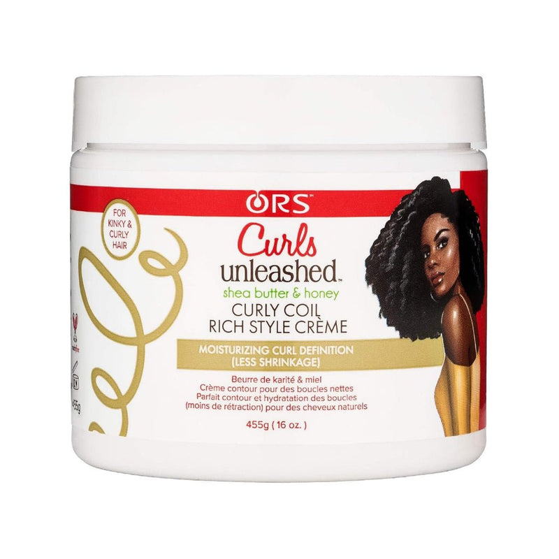ORS Curls Unleashed Shea Butter and Honey Curly Coil Rich Style Creme 455g, ORS, Beautizone UK