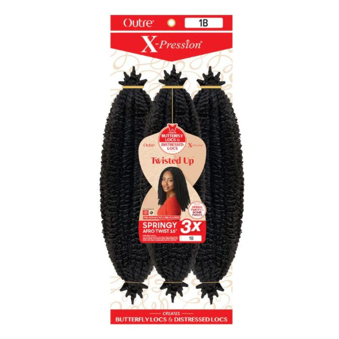 Outre X - Pression Twisted Up - Springy Afro Twist 16" Length, Outre, Beautizone UK