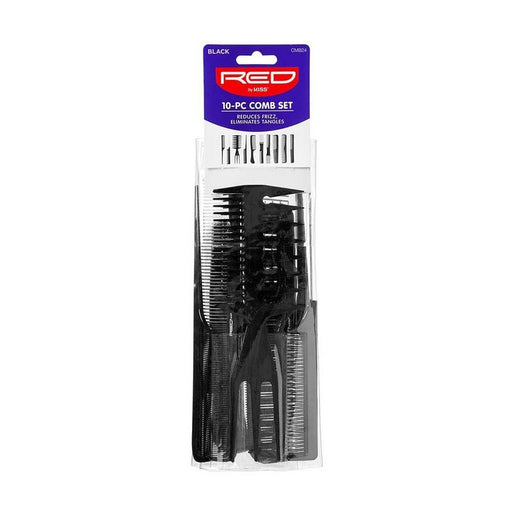 Red by Kiss 10 Pcs Comb Set - Black - HM60, Red By Kiss, Beautizone UK