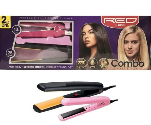 Red By Kiss 2in One Straightener Combo Value Pak, Red By Kiss, Beautizone UK