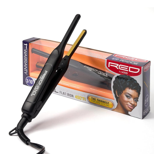 Red By Kiss Ceramic Tourmaline 3/10 Inch Pencil Flat Iron, Red By Kiss, Beautizone UK