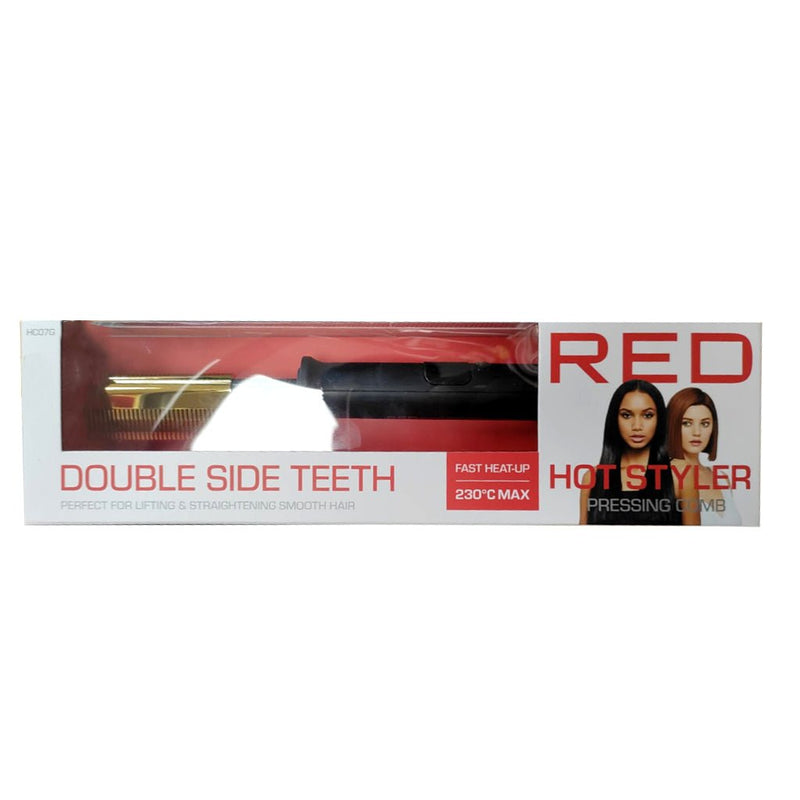 Red By Kiss Double Side Teeth Hot Styler Pressing Comb, Red By Kiss, Beautizone UK