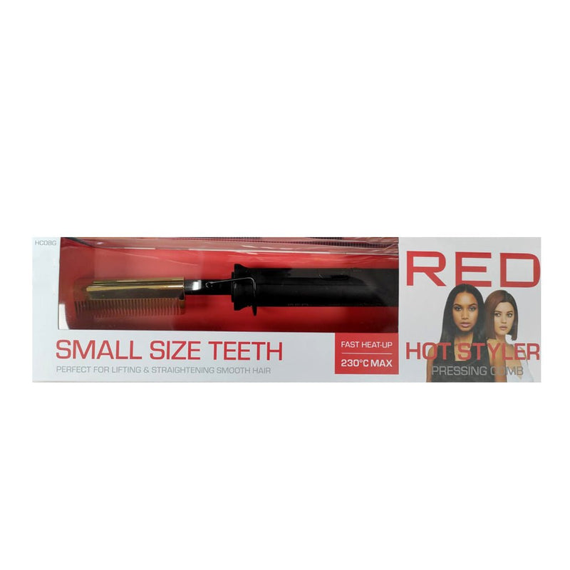 Red By Kiss Small Size Teeth Hot Styler Pressing Comb, Red By Kiss, Beautizone UK