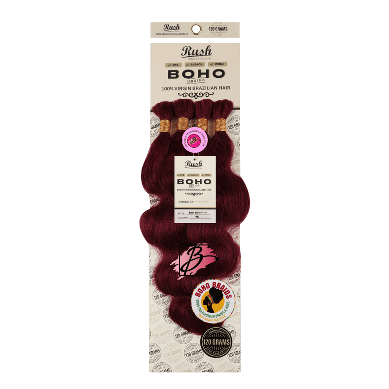 Rush 100% Brazilian Boho Braid 17” - 19” Body Wave 120g, Rush, Beautizone UK