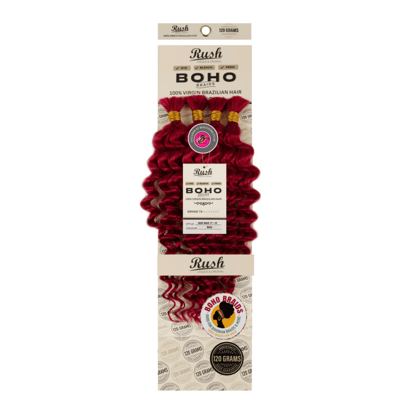 Rush 100% Brazilian Boho Braid 17” - 19” Deep Wave 120g, Rush, Beautizone UK