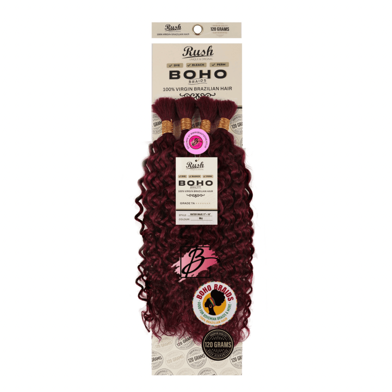 Rush 100% Brazilian Boho Braid 17” - 19” Water Wave 120g, Rush, Beautizone UK