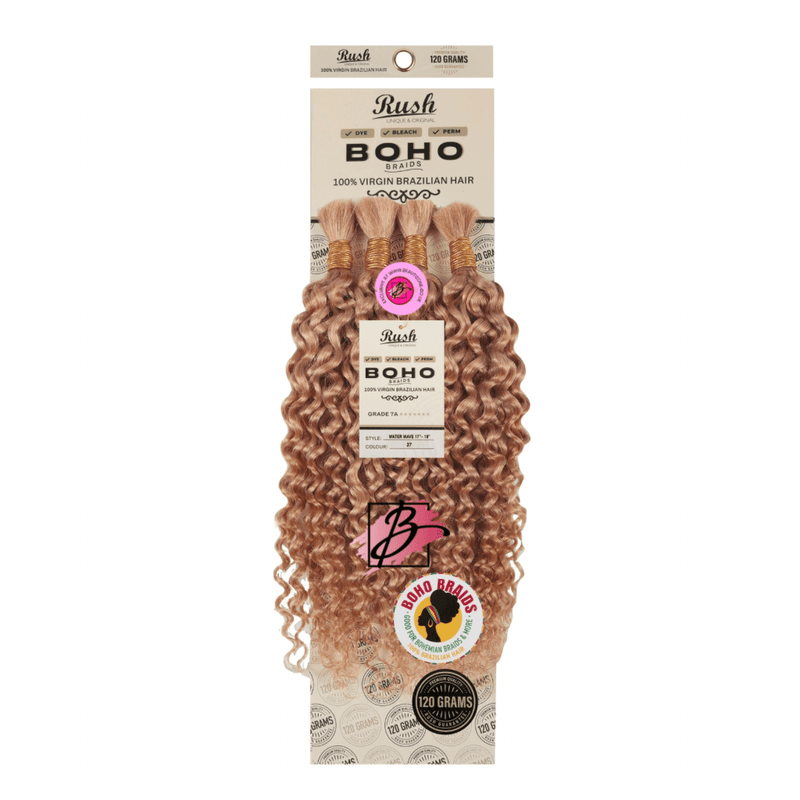 Rush 100% Brazilian Boho Braid 17” - 19” Water Wave 120g, Rush, Beautizone UK