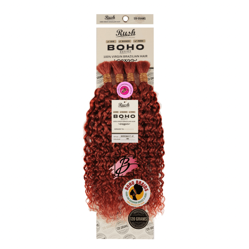 Rush 100% Brazilian Boho Braid 17” - 19” Water Wave 120g, Rush, Beautizone UK