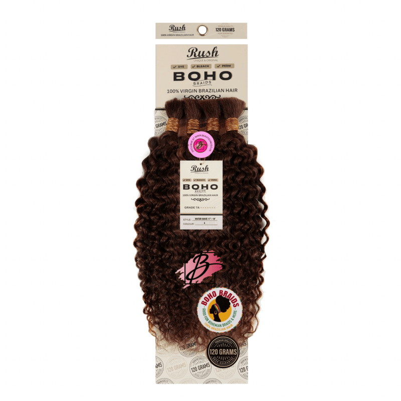 Rush 100% Brazilian Boho Braid 17” - 19” Water Wave 120g, Rush, Beautizone UK