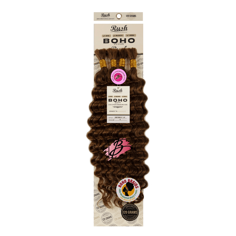 Rush 100% Brazilian Boho Braid 21” - 23” Deep Wave 120g, Rush, Beautizone UK