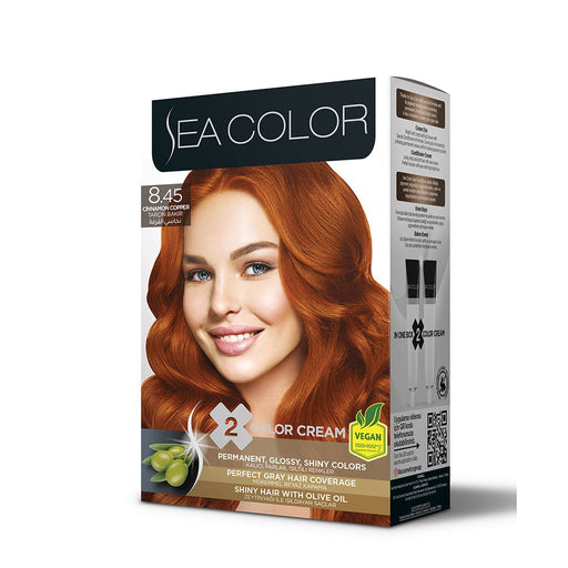 SEA COLOR Hair Dye 8.45 Cinnamon Copper 50ml, SEA COLOR, Beautizone UK