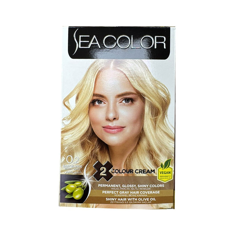 SEA COLOR Permanent Hair Dye Baby Blonde 0.2 50ml, SEA COLOR, Beautizone UK