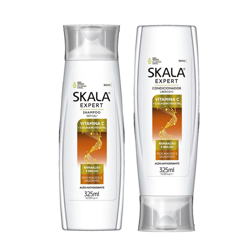 Skala Expert Vitamin C+Collagin Shampoo & Conditioner Kit 650ml, Skala Expert, Beautizone UK