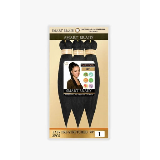 Smart Braid 3X Pack 20" Pre - Stretched Hair, Smart Braid, Beautizone UK