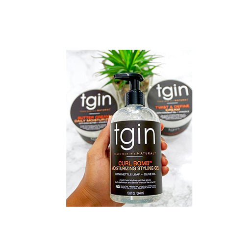 tgin Curl Bomb Moisturizing Styling Gel For Natural Hair - Dry Hair - Curly Hair 384ml