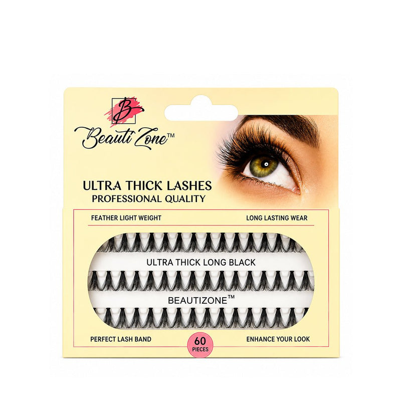 Ultra Thick Individual Eyelashes Cluster Lashes - 60 Points, Beautizone, Beautizone UK