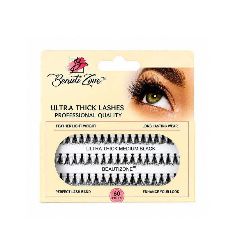 Ultra Thick Individual Eyelashes Cluster Lashes - 60 Points, Beautizone, Beautizone UK