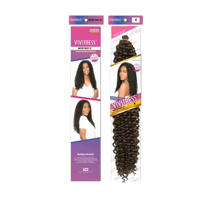 VIVITRESS Water Wave Bulk 22” Crochet Bulk Curly Hair Extensions, Smart Braid, Beautizone UK