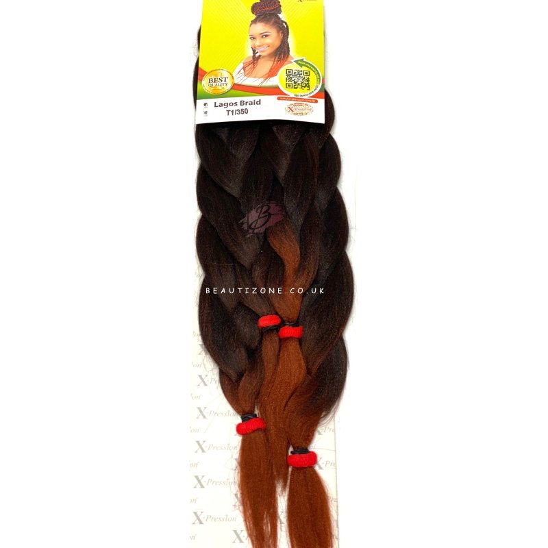 Xpression Lagos Braid Pre Stretched Hair Extensions - 2x42" - 2x46" Lengths, Sensationnel, Beautizone UK