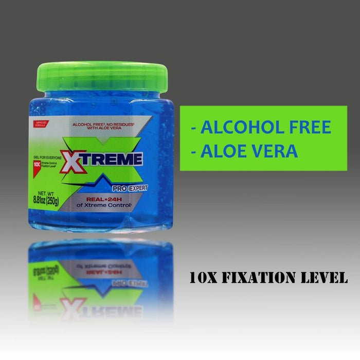 Xtreme Pro - Expert Blue Styling Hair Gel With Aloe Vera 8.81oz/250g, Xtreme, Beautizone UK