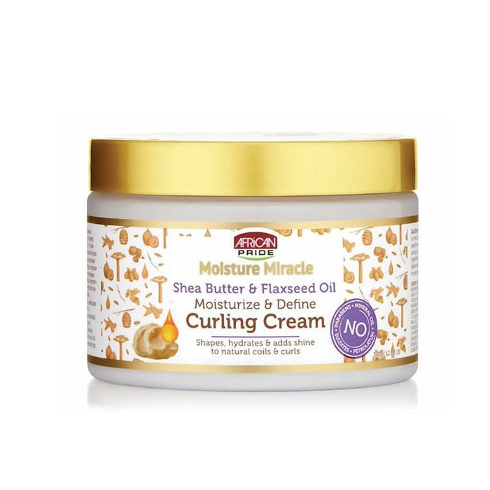 African Pride Moisture Miracle Shea Butter & Flaxseed Oil Curling Cream 12 oz), African Pride, Beautizone UK