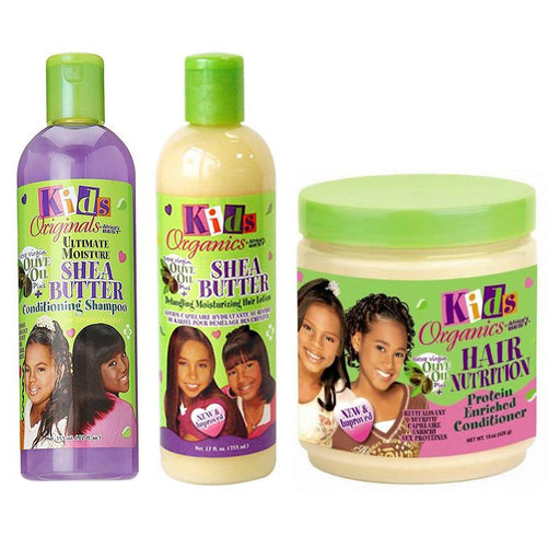 Africa's Best Kids Organics Shea Butter Shampoo Shea Hair Lotion Protein Conditioner Set, Africa's Best, Beautizone UK