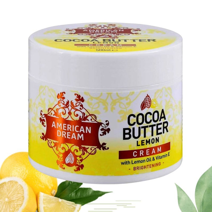 American Dream Cocoa Butter Lemon Cream Jar 500ml, American Dream, Beautizone UK
