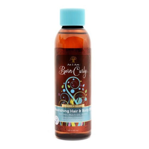 As I Am Born Curly Nourishing Hair & Body Oil 4oz Beautizone UK
