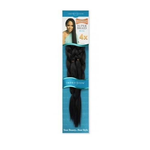 IMPRESSION 4X PRE STRETCHED BRAIDING HAIR EXTENSION 4 X PACK VALUE, Impression, Beautizone UK