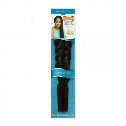 IMPRESSION 4X PRE STRETCHED BRAIDING HAIR EXTENSION 4 X PACK VALUE, Impression, Beautizone UK