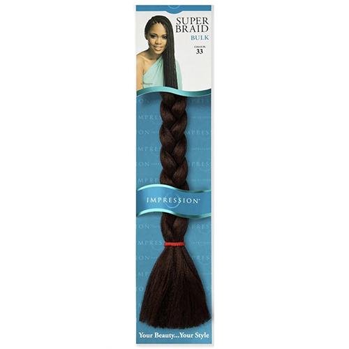 Impression Super Braid Bulk Plaits Braids Hair Extension 86" Long - All Colors, Impression, Beautizone UK