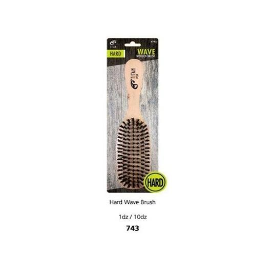 Titan Hard Wood Boar Bristle hard wave Brush #743, titan, Beautizone UK