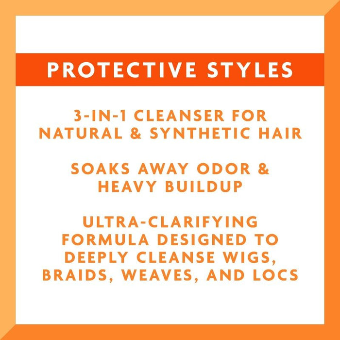 Cantu Protective Styles by Angela Hair Bath & Cleanser with Apple Cider Vinegar & Aloe, 296ml, Cantu, Beautizone UK