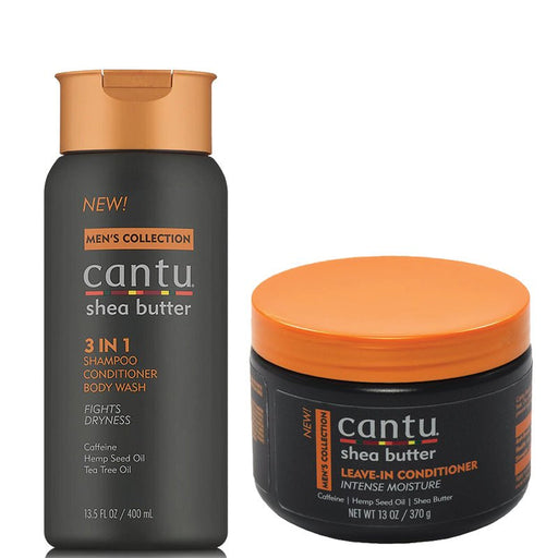 Cantu Shea Butter Mens 3 In 1 Shampoo, Conditioner and Leave-In Conditioner Set | Beautizone UK