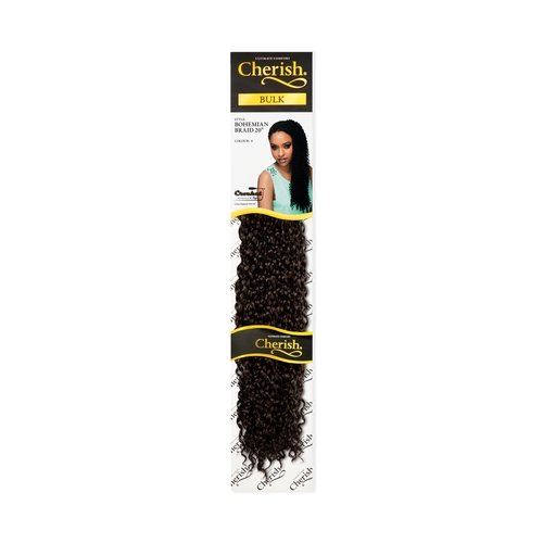 Cherish Bohemian Bulk 20-inch Synthetic Hair Braids - 4 Brown | Beautizone UK