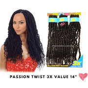 Cherish Bulk l Passion Twist l Locs l Pre Looped l Crochet Hair l 3x Value Pack l 14" Lengths, Cherish, Beautizone UK