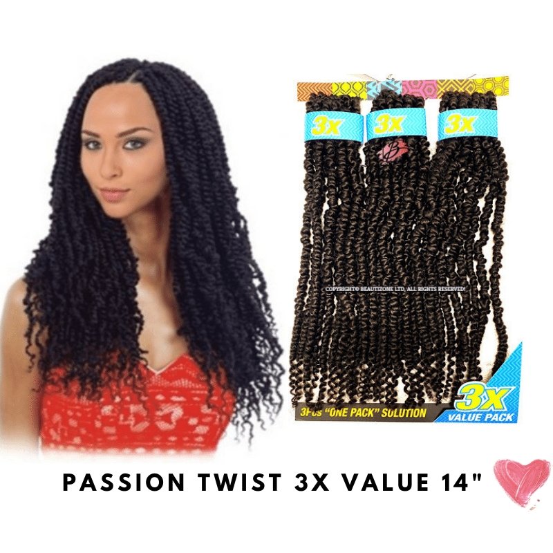 Cherish Bulk l Passion Twist l Locs l Pre Looped l Crochet Hair l 3x Value Pack l 14" Lengths, Cherish, Beautizone UK