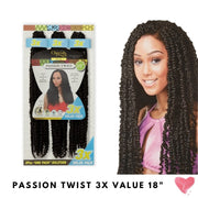 Cherish Bulk l Passion Twist l Locs l Pre Looped l Crochet Hair l 3x Value Pack l 18" Lengths, Cherish, Beautizone UK