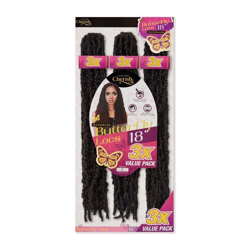 Cherish Butterfly Locs Crochet Hair 18” 3x Value Pack, Cherish, Beautizone UK