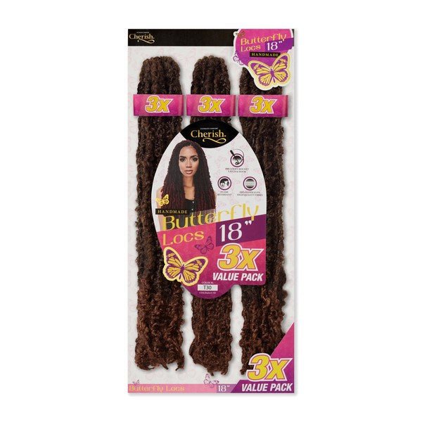 Cherish Butterfly Locs Crochet Hair 18” 3x Value Pack, Cherish, Beautizone UK
