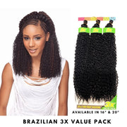 Cherish I Brazilian Bulk l Pre Looped l Crochet Hair l 3 Value Pack 16" - 20" Lengths, Cherish, Beautizone UK