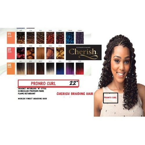 Cherish Pronto Curl 22" Synthetic Hair Braids (All Colours), Cherish, Beautizone UK