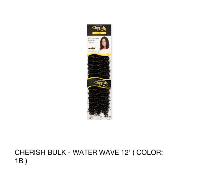Cherish Water Wave Bulk 12” Crochet Hair Extension, Cherish, Beautizone UK