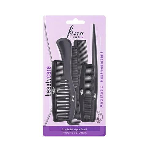 Fine Lines 6 pcs Comb Set # 110-00, Fine Lines, Beautizone UK