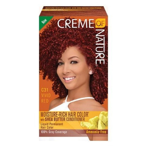 Creme Of Nature Moisture Rich Hair Color With Shea Butter (C31 Vivid Red) | Beautizone UK