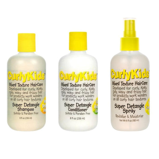 Curly Kids Detangle Shampoo - Conditioner - Spray Bundle, curly kids, Beautizone UK