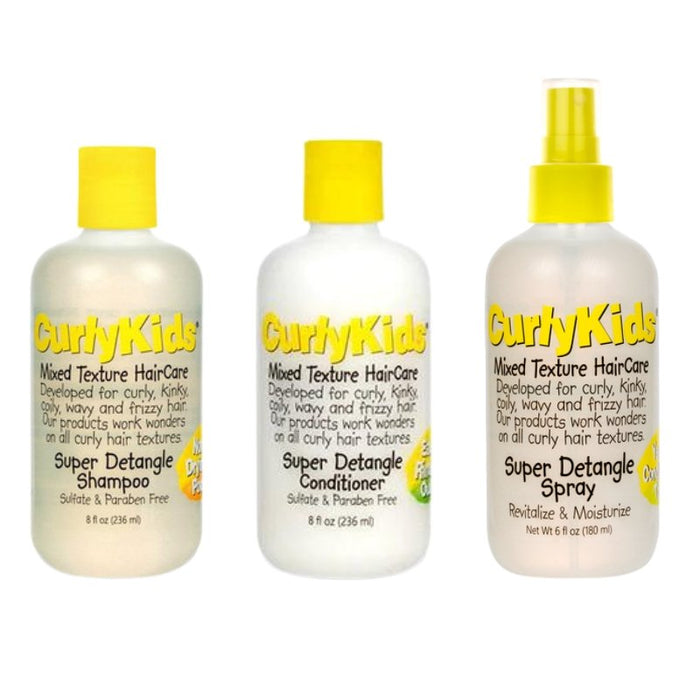 Curly Kids Detangle Shampoo - Conditioner - Spray Bundle, curly kids, Beautizone UK