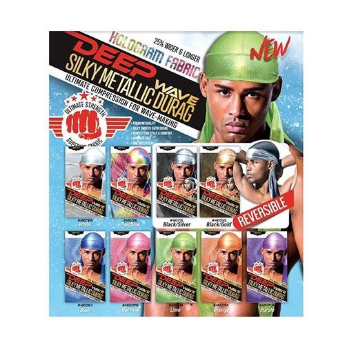 Magic Collection Deep Wave Silky Metallic Durag Reversible, Magic Accessories, Beautizone UK