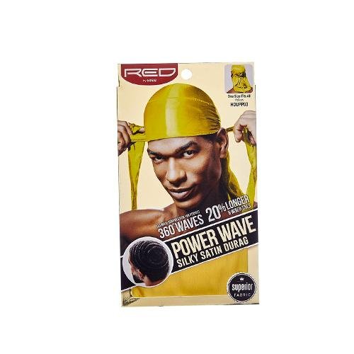 Red By Kiss 360 Power Wave Silky Satin Durag - Yellow, Red By Kiss, Beautizone UK